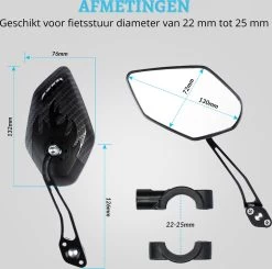 NueNext Fietsspiegel Ebike 2 Stuks – Achteruitkijk Spiegel Op Stuur – Multi-verstelbaar – 360 Rotatie - Speed-pedelec 23 NueNext Fietsspiegel Ebike 2 Stuks – Achteruitkijk Spiegel Op Stuur – Multi-verstelbaar – 360 Rotatie - Speed-pedelec -Fiets Serie Winkel 1200x1188 9