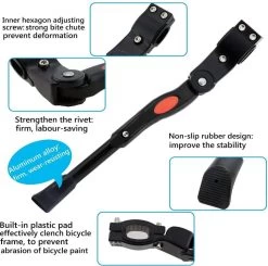 Merkloos Fietsstandaard Enkel 26 Cm Zijstandaard Aluminium Roestvrij Fiets Mountainbikes Makkelijk Te Installeren - Mountainbike Standaard Universeel - MTB Kickstand -Fiets Serie Winkel 1200x1189 14