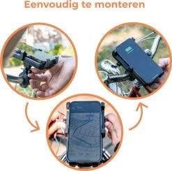 FONSAFE 3 In 1 Telefoonhouder Fiets Met Powerbank En LED Lamp - Universeel Schokbestendig - Fietslamp - Powerbank 5000 MAh – Zwart -Fiets Serie Winkel 1200x1191 8