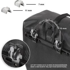 Dutch Mountains Enkele Fietstas | Sterke En 100% Waterdichte Fietstas En Schoudertas In 1 | 24 Liter | Carbon / Zwart -Fiets Serie Winkel 1200x1192 1