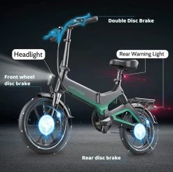 HITWAY Elektrische Fiets - Opvouwbare E-bike - 16 Inch-250W-2023 Model -Fiets Serie Winkel 1200x1192 15