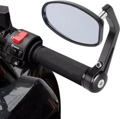 Bar End Spiegels - Motor Spiegels - Stuurspiegel - Universeel - 7/8 ''22mm - Zwart -Fiets Serie Winkel 1200x1193