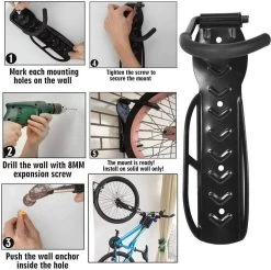 QualityB4Quantity Fietshaak 30kg Draagbaar- Muurhaak - Ophangbeugel - INCLUSIEF Montage Materiaal -Fiets Serie Winkel 1200x1195 1