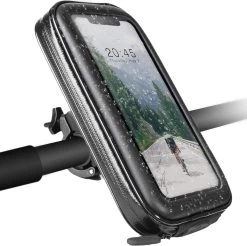 Accezz Telefoonhouder Fiets - GSM Houder Fiets - Telefoonhouder Fiets Waterdicht - 360° Rotatie - Universeel - Zwart