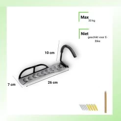 Merkloos Fiets Ophangsysteem -fietshaak- Muurbeugel Fiets- Ophangbeugel Fiets-Fietsbeugel Muur- Geschikt Voor Mountainbikes En Racefietsen- Max 30 Kg- Incl. Montagemateriaal Met Potlood- Geschikt Voor Stevige/gladde Muur -Fiets Serie Winkel 1200x1198 14