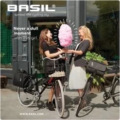Basil Noir Stuurtas - Enkele Fietstas - Zwart - 17 Liter -Fiets Serie Winkel 1200x1198