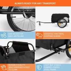 Mountee Rijwielaanhanger Trekker 130l 60kg Stalen Buis -Fiets Serie Winkel 1200x1199 10