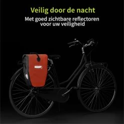 ACROPAQ Fietstas - Enkele, 25L, Waterdicht, Dragen Als Handtas En Schoudertas, Met Reflectoren - Ook Voor Elektrische Fietsen - Oranje -Fiets Serie Winkel 1200x1199 5