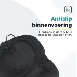 Voltano Luxe Gel Zadelhoes Fiets – Zwart – Met Uitsparing – Brede Fietszadels - 100% Waterdicht - Universele Zadeldek -Fiets Serie Winkel 1200x1200 1000