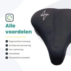 Voltano Luxe Gel Zadelhoes Fiets – Zwart – Met Uitsparing – Brede Fietszadels - 100% Waterdicht - Universele Zadeldek -Fiets Serie Winkel 1200x1200 1003