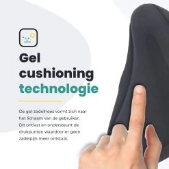 Voltano Luxe Gel Zadelhoes Fiets – Zwart – Met Uitsparing – Brede Fietszadels - 100% Waterdicht - Universele Zadeldek -Fiets Serie Winkel 1200x1200 1004