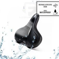 Voltano City / Tour Fietszadel - Comfortabel Gel Zadel - Met Uitsparing - Unisex - Zwart - Elastomeren Vering Voor Extra Comfort -Fiets Serie Winkel 1200x1200 1126