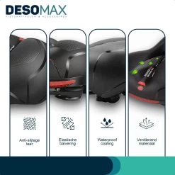 Deso All In One Fietszadel - Comfortabel Gel Zadel - Unisex - Zadelvering – Ergonomisch Design - Zwart -Fiets Serie Winkel 1200x1200 1130