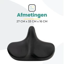 Voltano City XXXL Fietszadel – Unisex Extra Breed Fietszadel – Tegen Zadelpijn – 100% Waterdicht – Incl. Gratis Zadelstrop - Zwart -Fiets Serie Winkel 1200x1200 1142