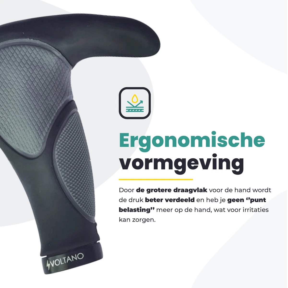 Voltano Ergonomisch Gevormde Fiets Handvatten Met Bar Ends - Handvat Eenvoudig Vastzetten Met Imbus - Incl. Bevestigingsmateriaal - Anti Plak Coating - Fietshandvatten Met Verhoogde Grip 8 Voltano Ergonomisch Gevormde Fiets Handvatten Met Bar Ends - Handvat Eenvoudig Vastzetten Met Imbus - Incl. Bevestigingsmateriaal - Anti Plak Coating - Fietshandvatten Met Verhoogde Grip - Afbeelding 8