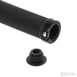ESTARK® - Fietshandvatten - Lock-On - Handvatten - Universeel - Fiets – Mountainbike – Professioneel - Grips - Extra Grip – Fietshandvaten -Handvaten - Handig Te Monteren - Anti-slip – Fietsen – Stuur – Bikegrips – Lock-on Aanspanbaar - Zwart - LO-zw -Fiets Serie Winkel 1200x1200 1205