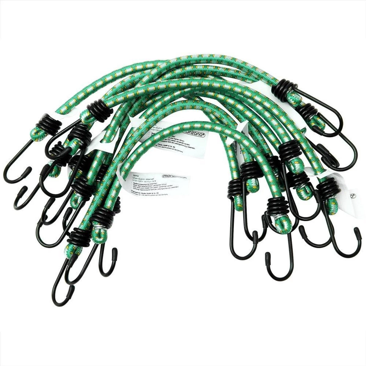 Merkloos 10 X Rubberen Bagagespin Met Haken 61 Cm X 8 Mm Ø 4 Merkloos 10 X Rubberen Bagagespin Met Haken 61 Cm X 8 Mm Ø - Afbeelding 4