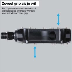 BBB Cycling MountainHigh Set Fietspedalen MTB - Platformpedalen - Antislip Mountainbike Pedalen - Mat Zwart - BPD-32 -Fiets Serie Winkel 1200x1200 1226
