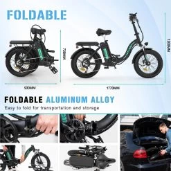 HITWAY E Bike Elektrische Fiets 20 Inch Dikke Band Opvouwbare Elektrische Fiets, 250W/36V/11,2Ah Batterij, Max. Bereik Tot 35-90km, Off-road Mountainbike Met Shimano 7 Versnellingen, Stad EBike Heren Dames -Fiets Serie Winkel 1200x1200 1292