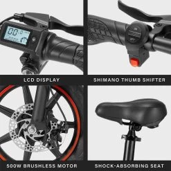 OUXI - V5 - 16 Inch - Elektrische Fiets - E Bike - Elektrische Vouwfiets - APP IOS/ Android - 500W Motor - 15Ah Lithuim Ion Batterij - Zwart 24 OUXI - V5 - 16 Inch - Elektrische Fiets - E Bike - Elektrische Vouwfiets - APP IOS/ Android - 500W Motor - 15Ah Lithuim Ion Batterij - Zwart -Fiets Serie Winkel 1200x1200 1318