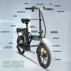 Hitway Elektrische Fiets | Opvouwbare E-bike | 16 Inch | 250W Motor | Zwart -Fiets Serie Winkel 1200x1200 1347