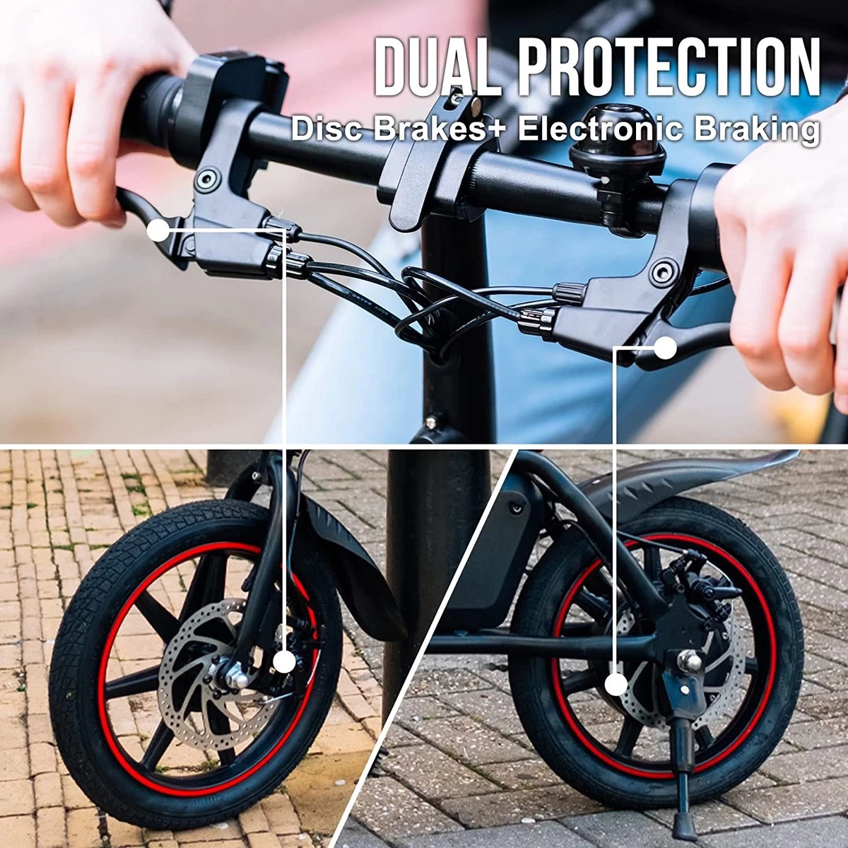 Windgoo B20 V3 - Elektrische Vouwfiets - E Bike - 250W 7.8Ah Batterij - APP IOS Android - 14 Inch - 25 KM/H - Zwart 10 Windgoo B20 V3 - Elektrische Vouwfiets - E Bike - 250W 7.8Ah Batterij - APP IOS Android - 14 Inch - 25 KM/H - Zwart - Afbeelding 10