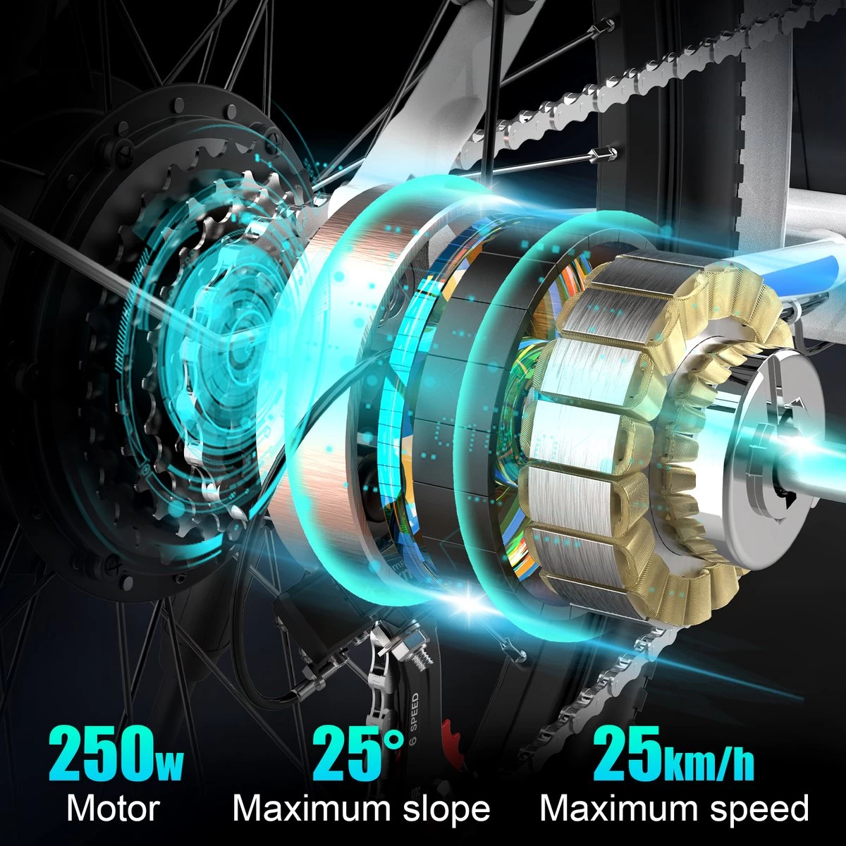 HITWAY Elektrische Fiets Voor Volwassenen | Ebikes Fietsen Stadsfiets | 250W 36V Motor | 7 VERSNELLINGSSYSTEE | 26 Inch - Wit 4 HITWAY Elektrische Fiets Voor Volwassenen | Ebikes Fietsen Stadsfiets | 250W 36V Motor | 7 VERSNELLINGSSYSTEE | 26 Inch - Wit - Afbeelding 4
