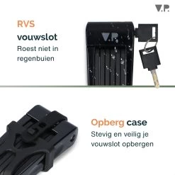 V.P.® Vouwslot – Fietsslot Met Houder – Fiets + E-Bike – 2 Sleutels - RVS -Fiets Serie Winkel 1200x1200 147