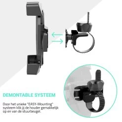 LURK® Telefoonhouder Voor Fiets/Motor/Scooter - Fietshouder – Fiets En Scooter Accessoires – Smartphonehouder Universeel - Schokbestendig - 360° Draaibaar – Tot 17 Cm -Fiets Serie Winkel 1200x1200 1516