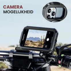 DistinQ Telefoonhouder Fiets Waterdicht (4.5 Tot 5.8 Inch) - 360 Graden Draaibaar - Fiets, Scooter & Motor - GSM Houder Fiets - Waterdicht IP67 - Zwart -Fiets Serie Winkel 1200x1200 1549