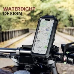 DistinQ Telefoonhouder Fiets Waterdicht (4.5 Tot 5.8 Inch) - 360 Graden Draaibaar - Fiets, Scooter & Motor - GSM Houder Fiets - Waterdicht IP67 - Zwart -Fiets Serie Winkel 1200x1200 1550