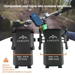 FONSAFE 3 In 1 Telefoonhouder Fiets Met Powerbank En LED Lamp - Universeel Schokbestendig - Fietslamp - Powerbank 5000 MAh – Zwart -Fiets Serie Winkel 1200x1200 1565