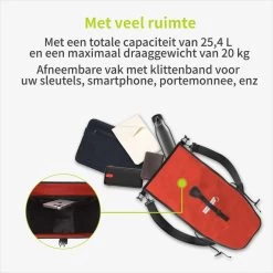 ACROPAQ Fietstas - Enkele, 25L, Waterdicht, Dragen Als Handtas En Schoudertas, Met Reflectoren - Ook Voor Elektrische Fietsen - Oranje -Fiets Serie Winkel 1200x1200 165