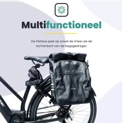 Voltano Luxe Fietstas / Rugtas 28L - Zwart - Enkele Pakaftas - 100% Waterdicht - Met Laptop Compartiment -Fiets Serie Winkel 1200x1200 174