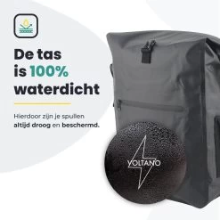 Voltano Luxe Fietstas / Rugtas 28L - Zwart - Enkele Pakaftas - 100% Waterdicht - Met Laptop Compartiment -Fiets Serie Winkel 1200x1200 177