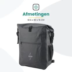 Voltano Luxe Fietstas / Rugtas 28L - Zwart - Enkele Pakaftas - 100% Waterdicht - Met Laptop Compartiment -Fiets Serie Winkel 1200x1200 179