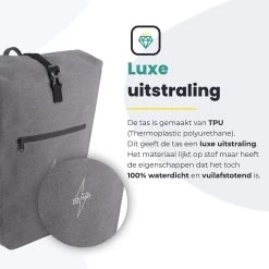 Voltano Luxe E-bike Fietstas 28L – Grijs – Pakaftas Met Laptop Vak – 100% Waterdicht - Met Gratis Schouderband -Fiets Serie Winkel 1200x1200 206