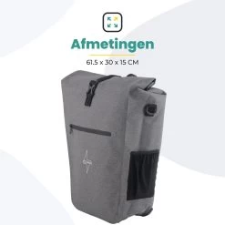 Voltano Luxe E-bike Fietstas 28L – Grijs – Pakaftas Met Laptop Vak – 100% Waterdicht - Met Gratis Schouderband -Fiets Serie Winkel 1200x1200 207