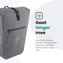 Voltano Luxe E-bike Fietstas 28L – Grijs – Pakaftas Met Laptop Vak – 100% Waterdicht - Met Gratis Schouderband -Fiets Serie Winkel 1200x1200 208