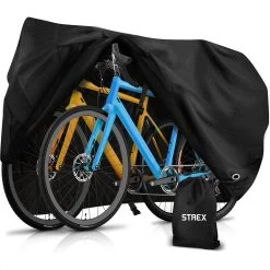 Strex Fietshoes Universeel Voor Alle Fietsen - Waterdicht Ultra Sterk Oxford - Fiets Hoes Voor 1/2 Fietsen - Incl. Opbergzak