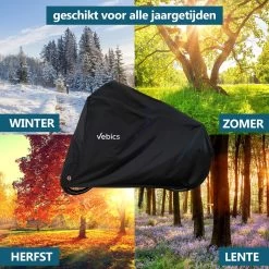 Vebics® Fietshoes Voor 1 Fiets Waterdicht - Elektrische Fiets - Fietsbeschermhoes - Stalling - Zwart -Fiets Serie Winkel 1200x1200 370