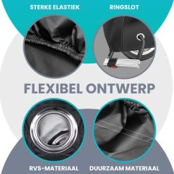 Merkloos Fietshoes Voor 1/2 Fietsen - Luxe Fiets Hoes - Waterdicht 210D Polyester Zwart - Inclusief Opbergzak -Fiets Serie Winkel 1200x1200 398