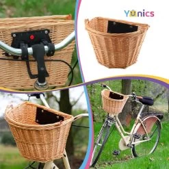 YUNICS Fietsmand - Rieten Fietsmand - Makkelijk Klik Systeem - 20 Liter - Beige -Fiets Serie Winkel 1200x1200 460