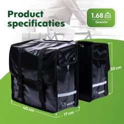 Ekostar® Online Shopping - Fietstassen Dubbel - Fietstas - Waterdicht - 46 L - Zwart - Fietstassen Elektrische Fietsen -Fiets Serie Winkel 1200x1200 55