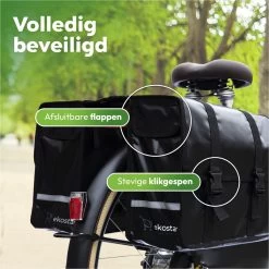 Ekostar® Online Shopping - Fietstassen Dubbel - Fietstas - Waterdicht - 46 L - Zwart - Fietstassen Elektrische Fietsen -Fiets Serie Winkel 1200x1200 58