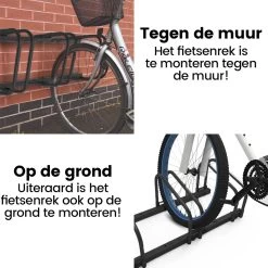 Alora Fietsenrek Voor 3 Fietsen Zwart- Met Muurbevestiging - Fietsen Rek -Fiets Serie Winkel 1200x1200 580