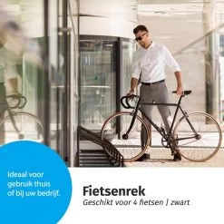 IVOL Fietsenrek 4 Fietsen 100 Cm PRO - Fietsenstandaard - Fiets Standaard - Zwart -Fiets Serie Winkel 1200x1200 601