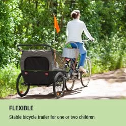 Klarfit Kiddy King Fietskar Voor Kinderen - Fietsaanhanger Voor 1 Tot 2 Kinderen Vanaf 12 Maanden - Joggerbuggy - Met Gaas En Regehoes - Inclusief Opbergruimte -Fiets Serie Winkel 1200x1200 655