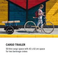 Klarfit Cargo Bull Aanhangwagen - Bagagefietskar - Fietsaanhanger - 50 Liter Laadruimte - 16" Luchtbanden - Voor Max. 40 Kg Lading -Fiets Serie Winkel 1200x1200 656