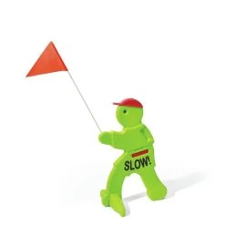 Victor Veilig Met Rode Waarschuwingsvlag - Verkeersmaatje / Verkeerspop In Fluoriserend Groen - Pas Op Spelende Kinderen Waarschuwingsbord Kid Alert -Fiets Serie Winkel 1200x1200 689